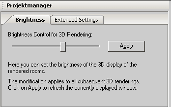 Brightness control for 3D rendering