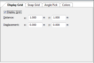Pick grid settings – Display Grid