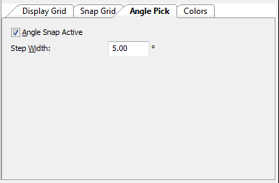 Pick grid settings – Angle Pick