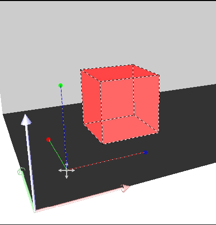 Coordinate origin which was moved outside the cube