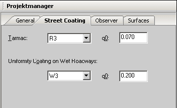 Properties of a roadway – Street coating