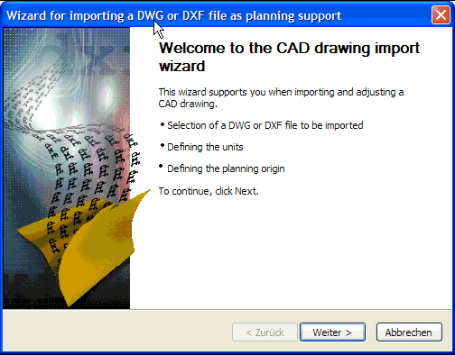 DWG / DXF Import options