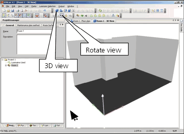 Edit Rooms – 3D view
