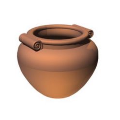 3D модель античной глиняной вазы